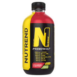 NUTREND N1 preworkout hotový nápoj jahoda a máta 330 ml obraz