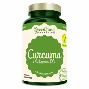 GREENFOOD NUTRITION Curcuma a vitamin D3 90 kapslí obraz