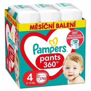 PAMPERS Pants vel.4 Plenkové kalhotky 9-15kg měsíční balení 176 ks obraz