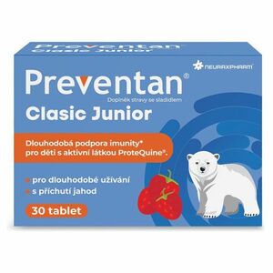 PREVENTAN Clasic junior příchuť jahoda 30 tablet obraz