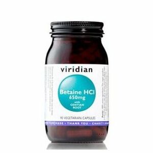 VIRIDIAN Nutrition Betaine HCl 90 kapslí obraz