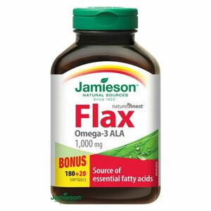 JAMIESON Flax Omega-3 1000mg lněný olej 200 kapslí obraz