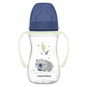 CANPOL BABIES Antikoliková lahev EasyStart sleepy koala modrá 240 ml obraz