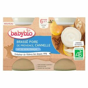 BABYBIO Brassé hruška skořice 2 x 130 g obraz