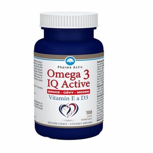 PHARMA ACTIV Omega 3 IQ activ vitamín E a D3 100 tobolek obraz