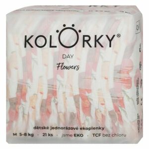 KOLORKY DAY Jednorázové EKO plenky květy M (5-8 kg) 21 kusů obraz