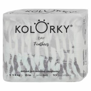 KOLORKY DAY Jednorázové EKO plenky peří S (3-6 kg) 25 kusů obraz