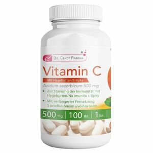 DR.CANDY PHARMA Vitamin C premium 500 mg 100 tablet obraz