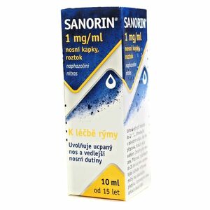 SANORIN 1mg/ml nosní kapky, roztok 10 ml obraz