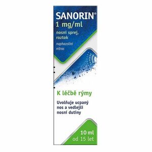 SANORIN 1mg/ml nosní sprej, roztok 10 ml obraz