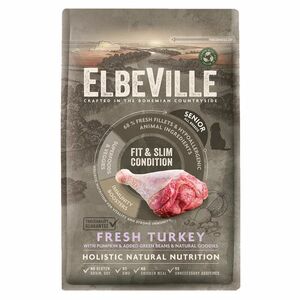 ELBEVILLE Senior Fit and Slim Condition Fresh Turkey granule pro psy 1 kus, Hmotnost balení (g): 11, 4 kg obraz