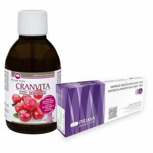 PHARMA ACTIV Cranvita 250 ml + Infekce močových cest test 3 kusy obraz