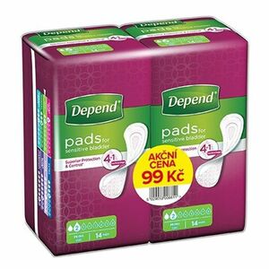 DEPEND Pads mini inkontinenční vložky pro ženy DUOPACK 2x 14 ks obraz