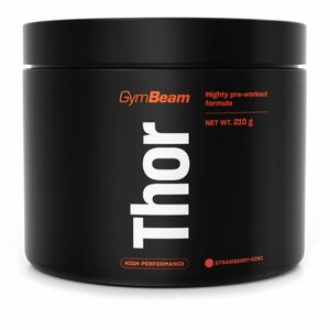 GYMBEAM Thor předtréninkový stimulant jahoda kiwi 210 g obraz