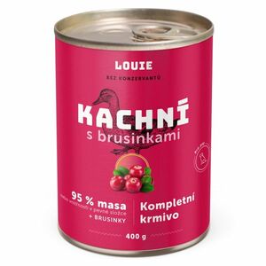 LOUIE Kachní s brusinkami konzerva pro psy 400 g obraz