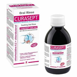 CURASEPT ADS Soothing Ústní voda s chlorbutanolem 0, 2%CHX 200 ml obraz