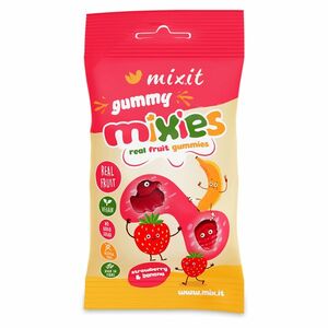 MIXIT Gummy mixies jahoda a banán přírodní želé bonbóny 35 g obraz