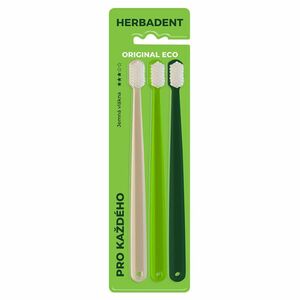 HERBADENT Original Eco 3 Zubní kartáček ultra jemná vlákna 3 kusy obraz