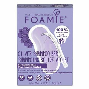 FOAMIE Tuhý šampon pro blond a odbarvené vlasy Silver Linings Shampoo Bar 80 g obraz