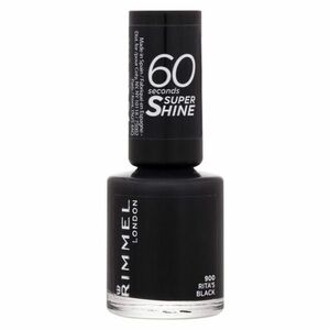 RIMMEL LONDON 60 Seconds Lak na nehty Super Shine 900 Rita´s Black 8 ml obraz