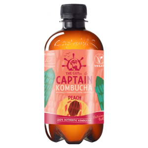 THE GUTSY CAPTAIN Kombucha broskev BIO 400 ml obraz