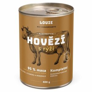 LOUIE Hovězí s rýží konzerva pro psy 400 g obraz