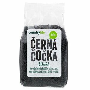 COUNTRY LIFE Čočka černá beluga 500 g BIO obraz