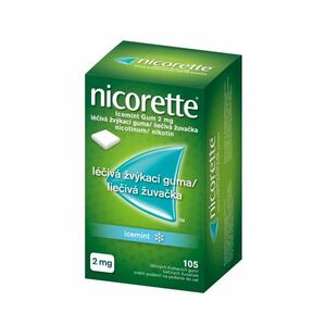 Nicorette Icemint Gum 2 mg léčivá žvýkací guma 105 žvýkaček obraz