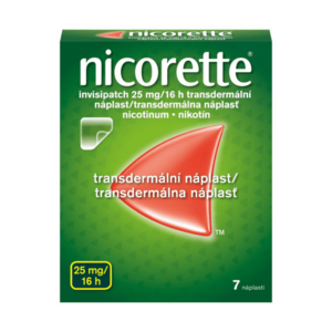 Nicorette Invisipatch 25 mg/16 h transdermální náplast 7 ks obraz