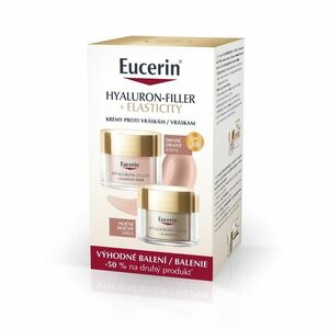 Eucerin Hyaluron-Filler + Elasticity Rosé denní SPF30 + noční krém 2x50 ml obraz