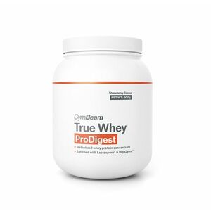 GymBeam True Whey ProDigest strawberry 900 g obraz