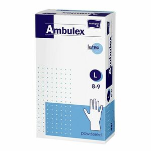 Ambulex Rukavice latexové jemně pudrované vel. L 100 ks obraz