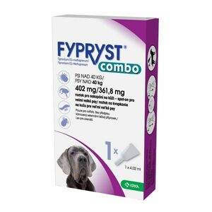 Fypryst Combo spot-on pro velmi velké psy nad 40 kg 402 mg/361, 8 mg roztok pro nakapání na kůži 1x4, 02 obraz