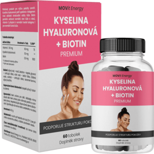 MOVIT ENERGY Kyselina hyaluronová + Biotin PREMIUM 60 tobolek obraz