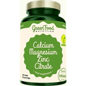 GREENFOOD NUTRITION Calcium Magnesium Zinc citrate 120 kapslí obraz