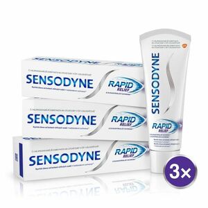 SENSODYNE Zubní pasta pro citlivé zuby Rapid 3 x 75 ml obraz