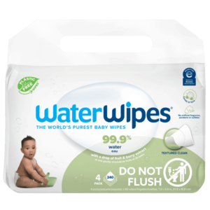 WATERWIPES Ubrousky vlhčené bez obsahu plastů Soapberry 4x60 ks, 240 ks obraz