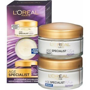 L'ORÉAL PARIS Age Specialist 55+ duopack - denní + noční krém proti stárnutí pleti obraz