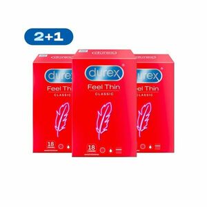 DUREX Kondomy Feel Thin Extra Lubricated pack (2+1) 54 ks obraz