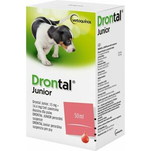 DRONTAL JUNIOR suspenze + aplikátor 50 ml obraz