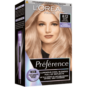 L'ORÉAL PARIS Préférence 8.12 Alaska permanentní barva, Studená světlá blond 192 ml obraz