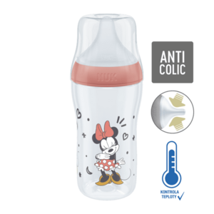 NUK Perfect Match láhev Disney s kontrolou teploty, červená 260 ml obraz