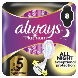 ALWAYS Platinum secure Night extra hygienické vložky s křidélky 8 ks obraz