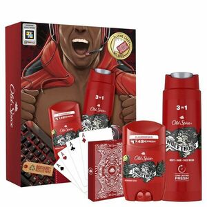 OLD SPICE sada Gamer - deodorant ve spreji, sprchový gel Wolfthorn s tropickou vůní citrusů + hrací karty obraz