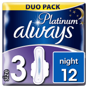 ALWAYS vložky Ultra Platinum Night Duo 12 ks obraz