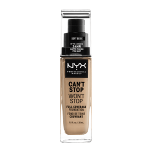 NYX PROFESSIONAL MAKEUP Professional Makeup Can't Stop Won't Stop 24 hour Foundation Vysoce krycí make-up - 7.5 Soft Beige 30 ml obraz