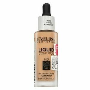 Eveline Liquid Control HD Mattifying Drops Foundation make-up 040 Warm Beige 32 ml obraz