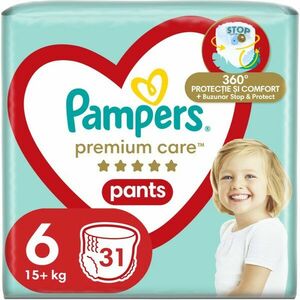 Pampers Premium Care Pants Extra Large Size 6 jednorázové plenkové kalhotky 15+ kg 31 ks obraz