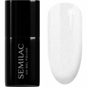 Semilac UV Hybrid Black & White gelový lak na nehty odstín 091 Glitter Milk 7 ml obraz