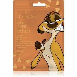 Mad Beauty Lion King Timon plátýnková maska pro intenzivní hydrataci 25 ml obraz